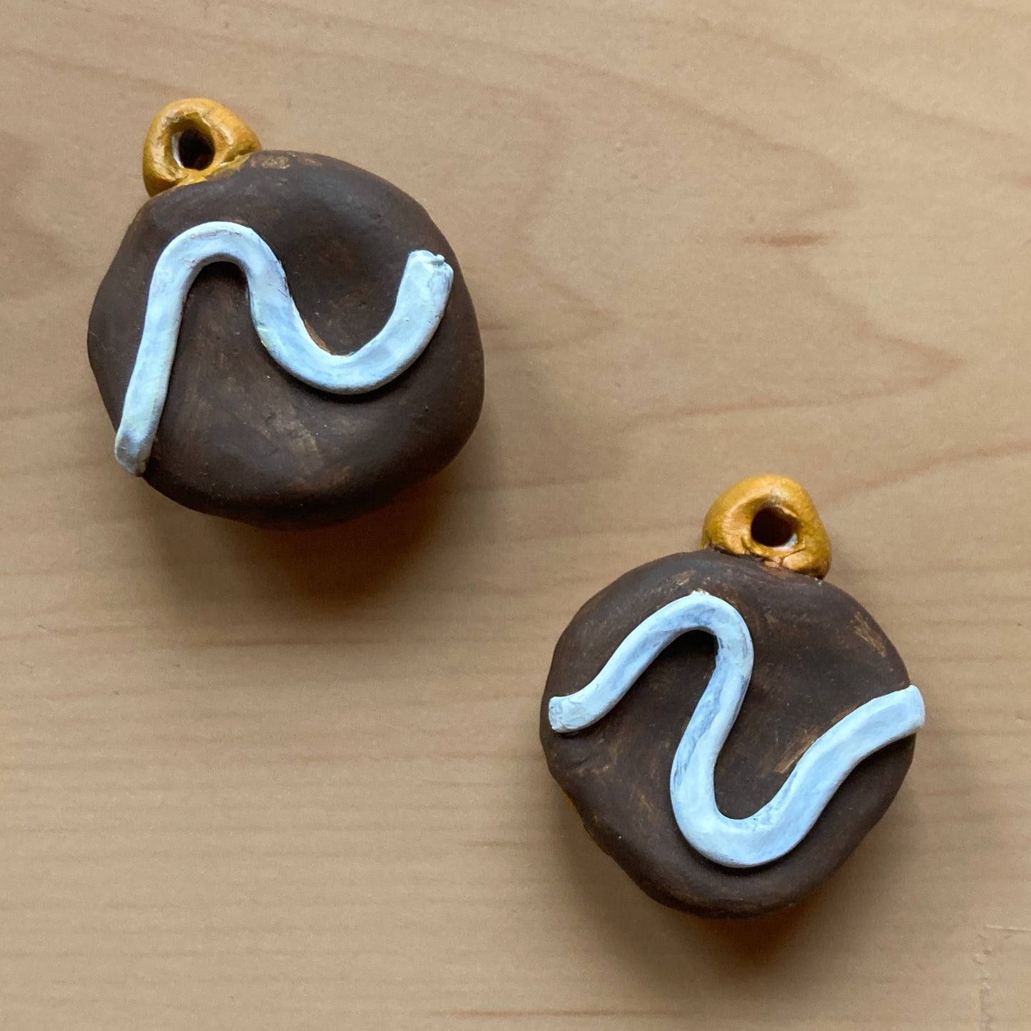 Boston Creme Donut Earrings